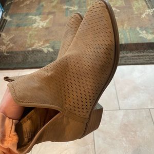 Brown short booties size 6